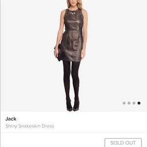 Metallic snakeskin dress
